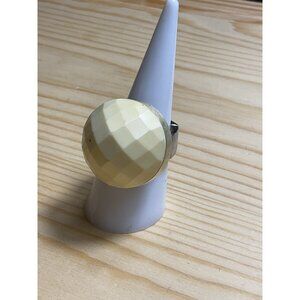 Womens Chico's Cream and Silver Stretch Ring